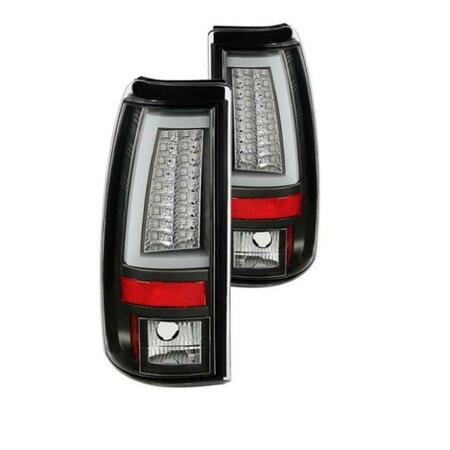 SPYDER Chevy Silverado 1500-2500 Black Fiber Optic LED Tail Lights 5081865
